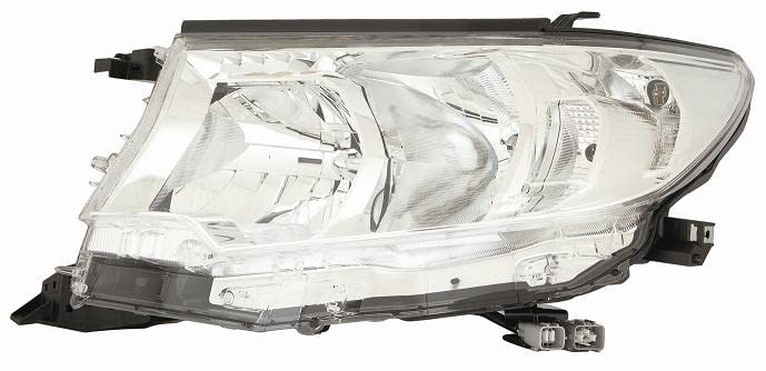 Projecteur H11 LED Land Cruiser droit à parabole chromée et réglage électrique