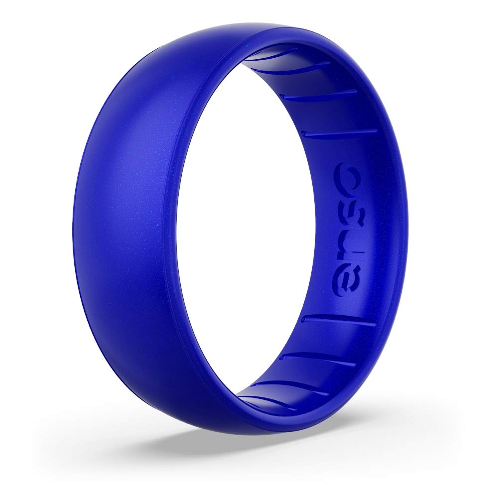 Enso Rings Classic Birthstone Silicone Ring – Unisex Wedding Engagement Band – Comfortable Breathable Band – 6.6mm Wide, 1.75mm Thick