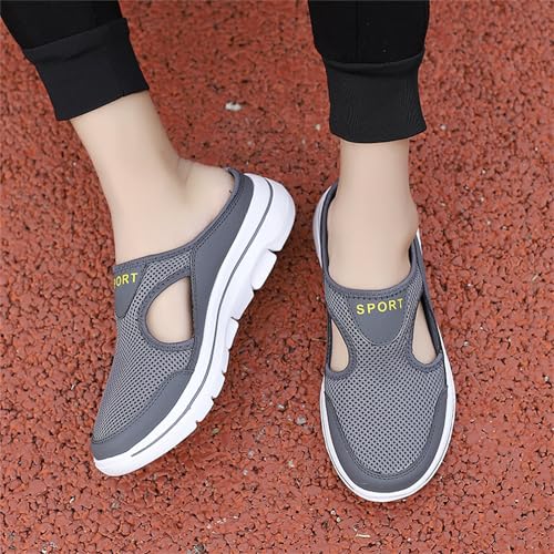 Mens Breathable Mesh Slip-On Platform Mules Fashion Backless Lightweight Half Loafers Non-Slip Walking Driving Slippers3