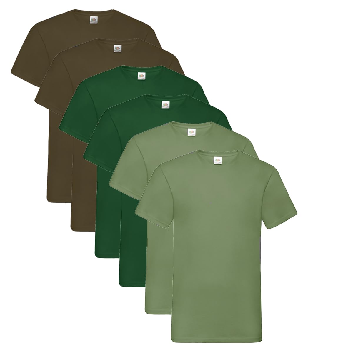 Fruit of The Loom Herren Unterhemd mit V-Ausschnitt, Feuchtigkeitsableitend und Ohne Etikett, Auch in Großen Größen Erhältlich T-Shirt (6er Pack)