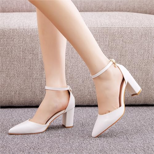 Women's Pointy Heeled Sandals Slip Ankle Strap Heeled Sandals Strappy High For Wedding Prom Dance Graduation Dress3