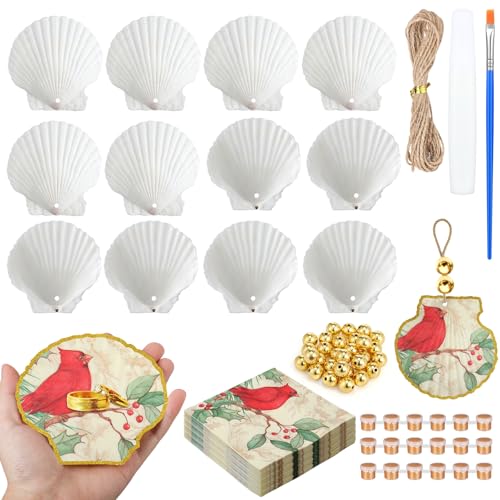 Gilprop 12 Pcs Cardinal Christmas Tree Ornaments Hanging 4''-5'' Clam...