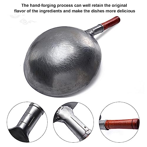 Wok de Hierro Forjado Tradicional 12.5 Pulgadas miniatura 3