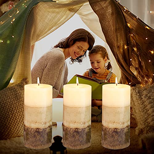 Petristrike Pillar Candles, Scented Candle, Set Of 3 Vanilla Cupcake Aromatherapy Candles For Home Scented, Woman Gifts, Bathroom, Spa, Wedding (3 × 6") #TOP6