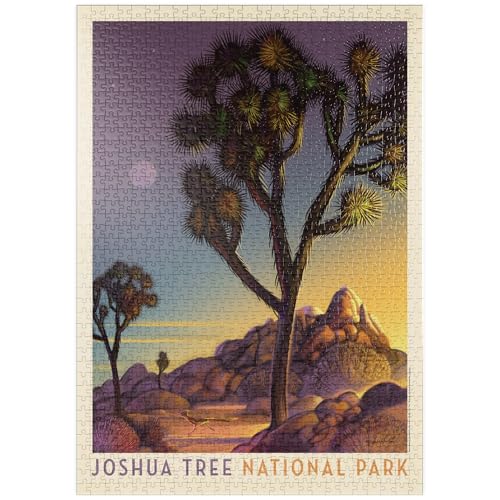 MyPuzzle Joshua Tree National Park: Into The Evening, Vintage Poster - Premium 1000 Teile Puzzle - MyPuzzle Sonderkollektion von Anderson Design Group