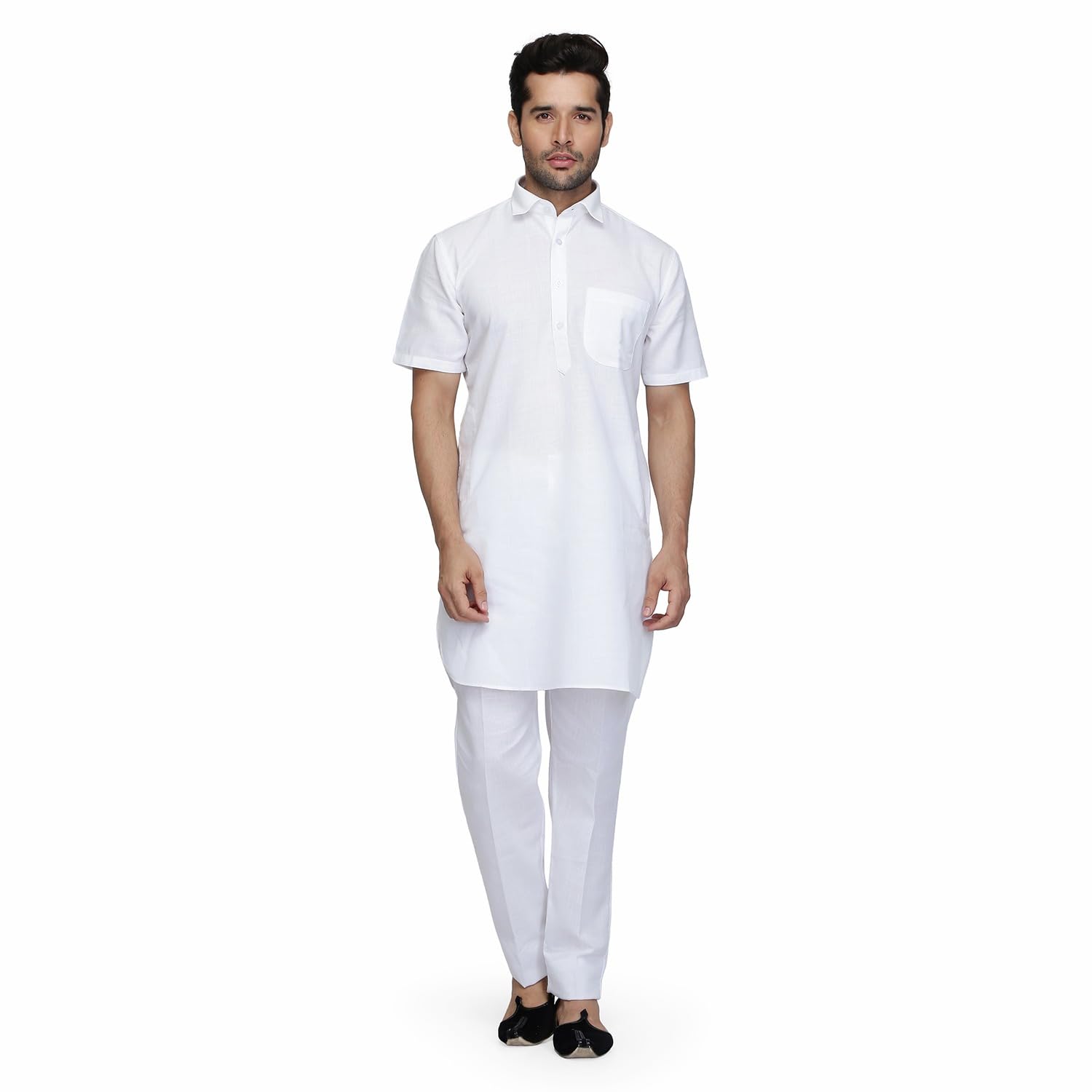royal kurta Men's Cotton Linen Pathani Suit-picture-26