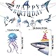 NATOSU Hai-Happy-Birthday-Banner-Set – Partyzubehör mit Meeresthema für Kinder und Jungen. Hai-Geburtstagsbanner und Meerestier-Banner. Strand, Unter dem Meer-Motto-Party-Dekorationen