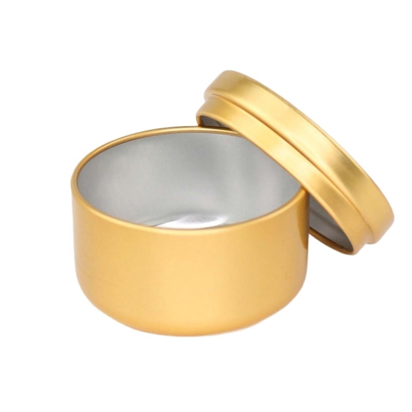 Xinglongs Candle Jars 45pcs Aluminum Candle Tin 50ml Round Candle Containers Cosmetic Jars Oil Cream Pot Empty Aromatherapy Metal Can(Type 1)