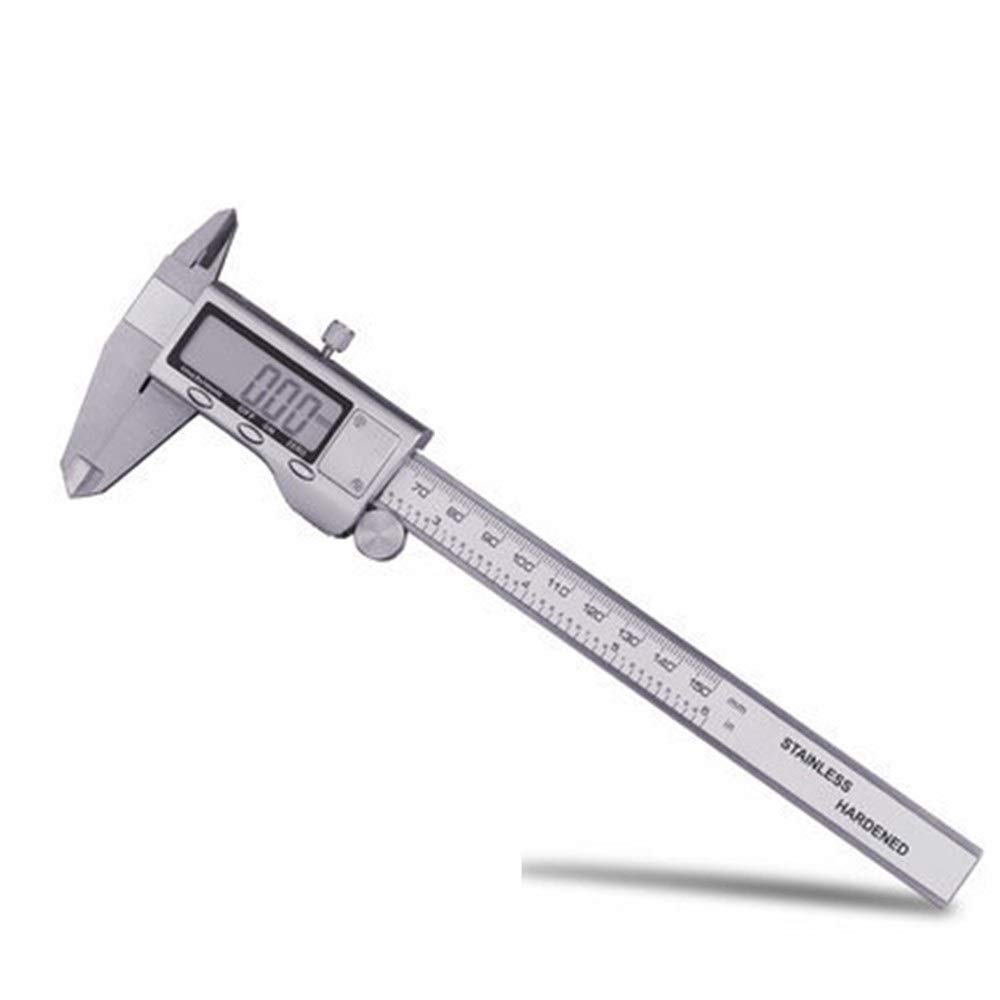 Calibrador Vernier de Metal y Acero Inoxidable. Calibrador Vernier electrónico. Calibrador Vernier Digital. Calibrador Vernier Digital de 0 a 150 mm (Blanco, 150 mm).