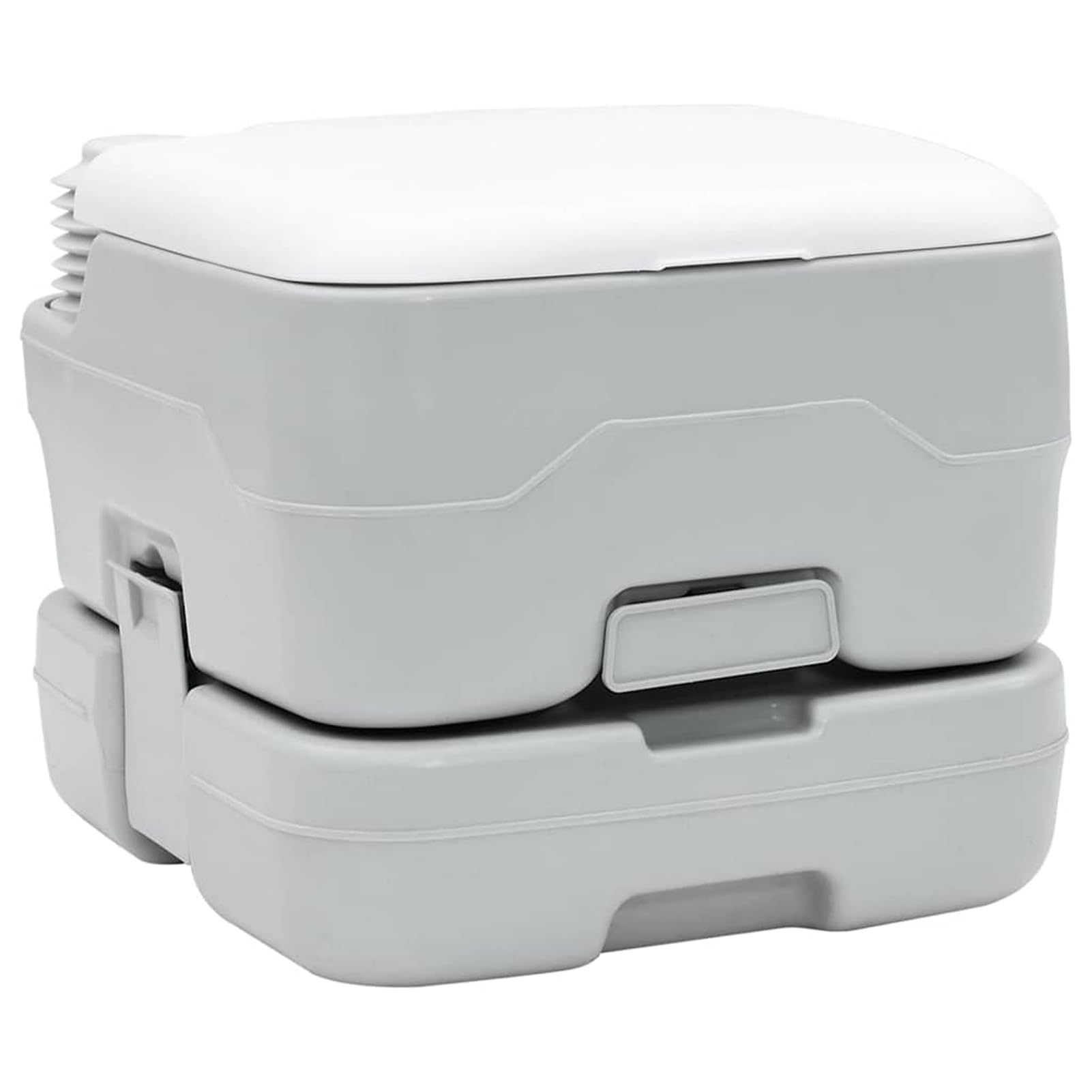 Tidyard Camping Toiletten-Set 2 pcs Grau und Weiß, Mobile Campingtoilette für Outdoor Reisen Wohnwagen Camping42001433