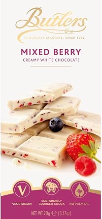 Butlers White Chocolate Bar with Mixed Berries 90g