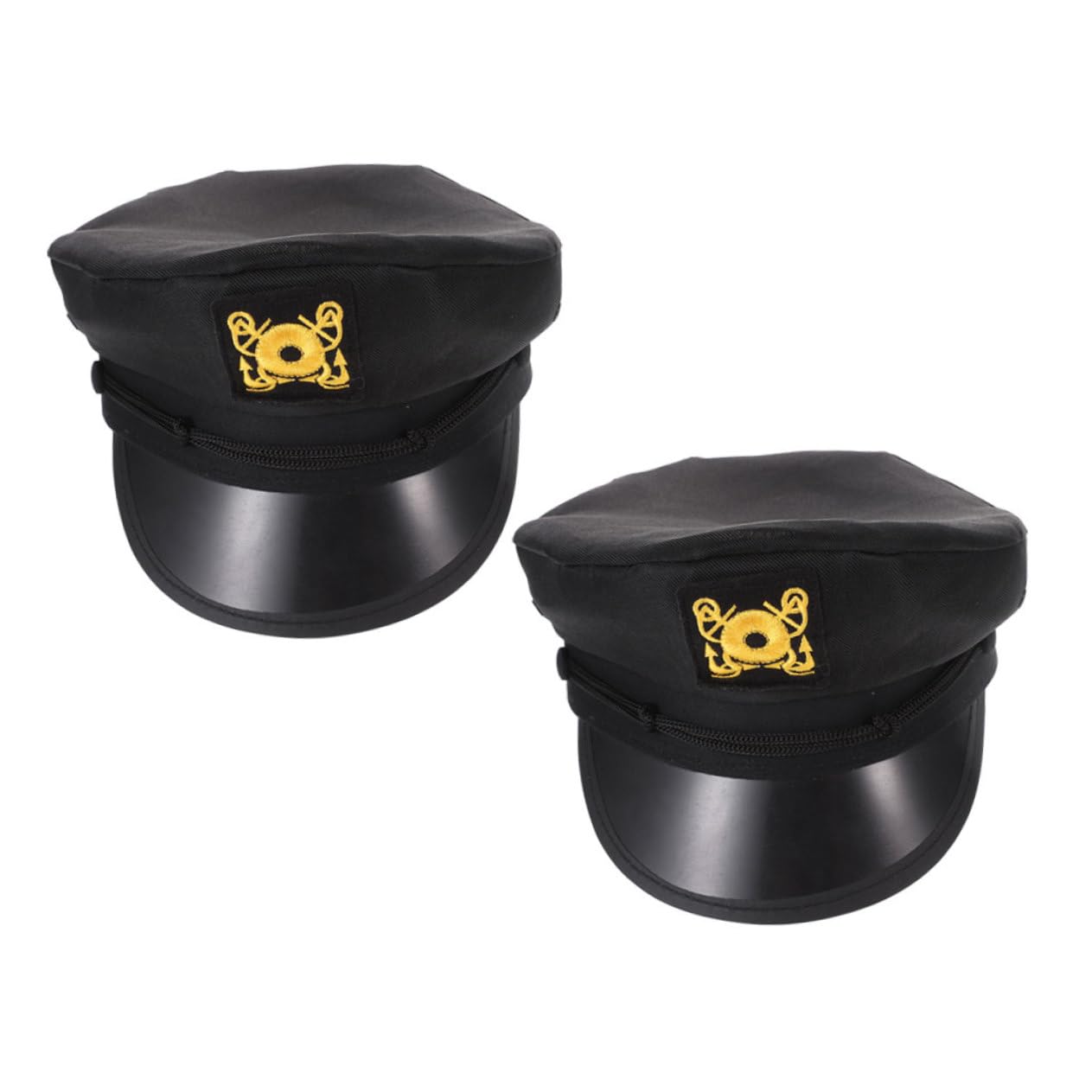 BESPORTBLE 2pcs Performance Captain Hat Sailor Cap for Men Women Elegant Embroidery Nautical Hat Boating Festival Cosplay Accessory