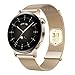 Produktbild HUAWEI GT 3 42 mm Smartwatch, Sport-Watch, mit SpO2-Monitor, großes Display, Training, Smartwatch, goldfarben, Milanaise-Armband + 38 Monate Garantie