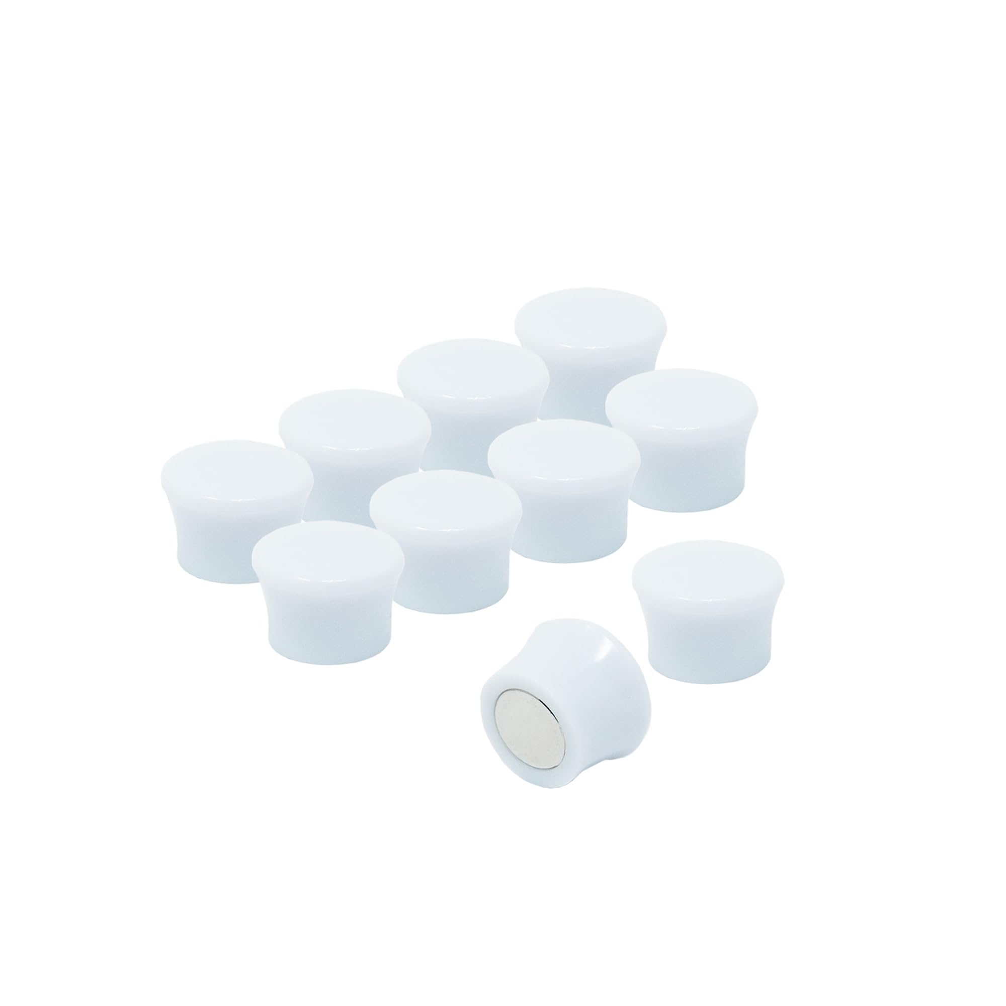 Small High Power White Memo Board Magnets For FridgeWhiteboardNoticeboardFiling CabinetPack Of 10 from B&Q
