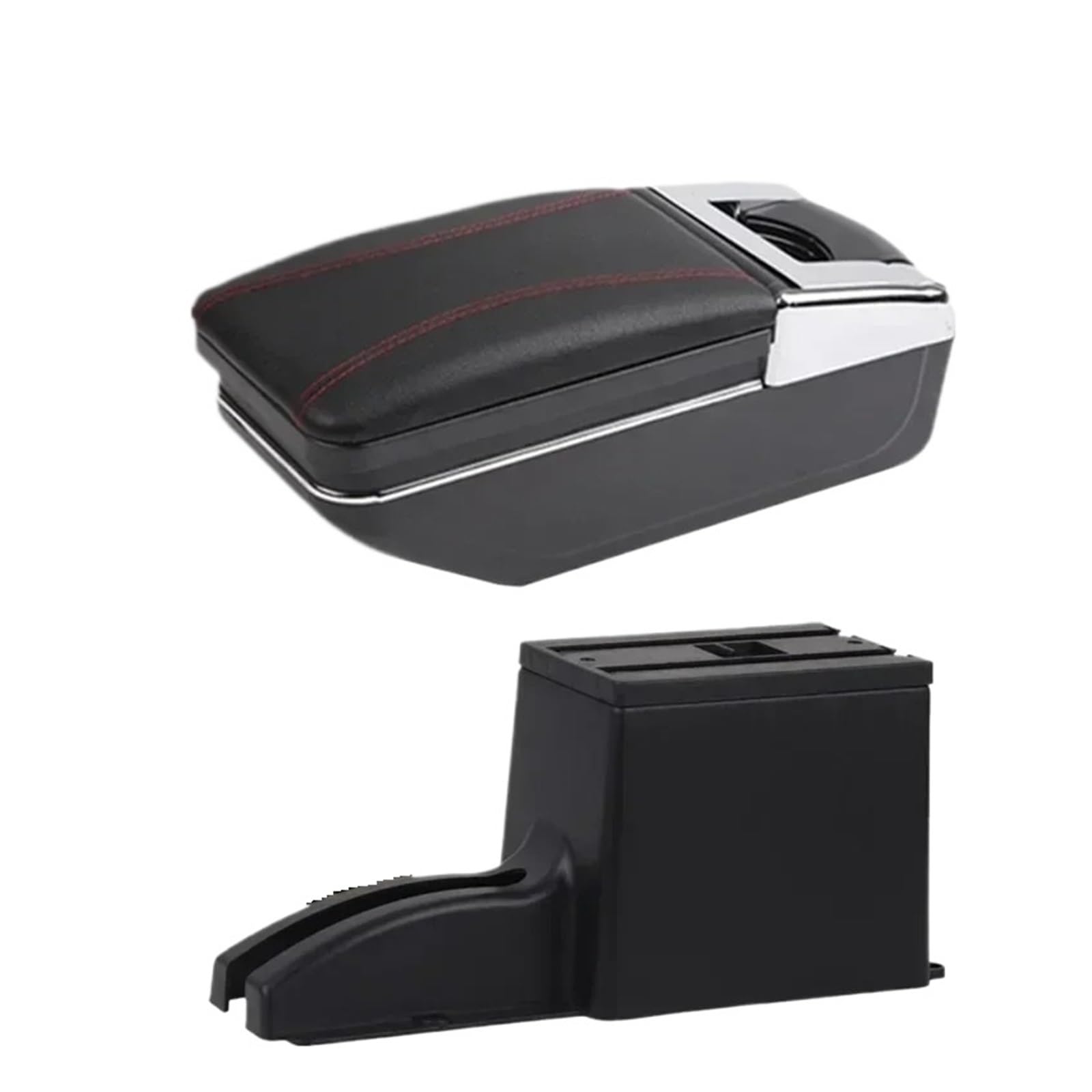Ggwqoops Car Armrests For Lada For Granta For Kalina Car Storage Box Interior Retrofit Accessories Armrest Box(A red line NO USB)