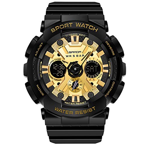 RORIOS watch 腕時計 レディース デジタル表示 夜光 50M防水 カレンダー 樹脂ストラップ 多機能 クオーツ スポーツ ウオッチ 人気 ファッション カジュアル 高校生 ブラックC