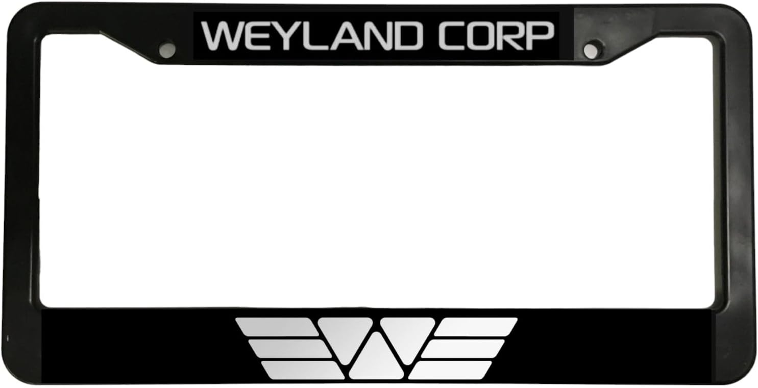 Holder for Car License Plate for Weyland Corporation Alien Black License Plate Frame Alien Fans