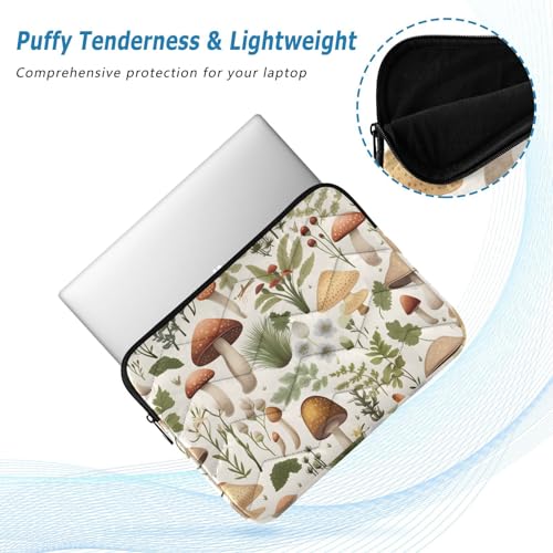 Funda para portátil 13-14 pulgadas con estampado de hojas mushrooms miniatura 5