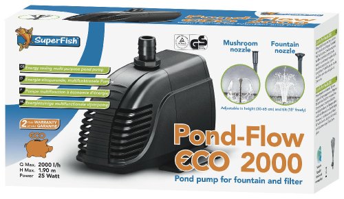 SuperFish 676020/2542 Pond Flow eco 2000 Springbrunnenpumpe