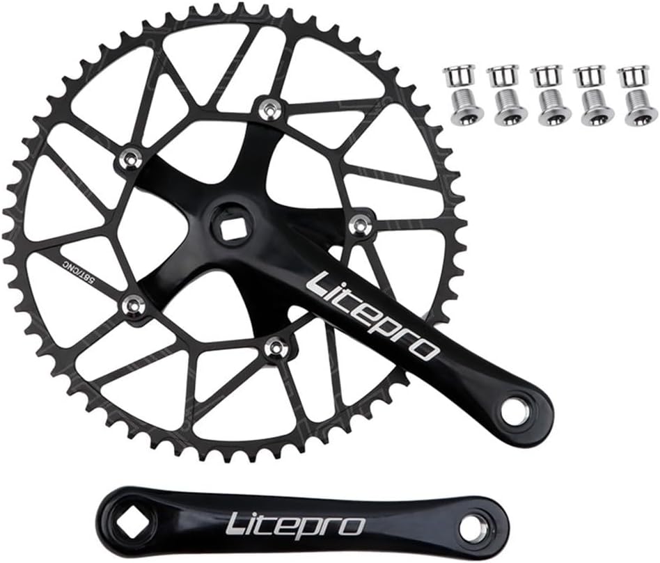 Pédalier Vélo Route Double Plateau 50/39T - 130BCD, Manivelles 152mm (Neuf)