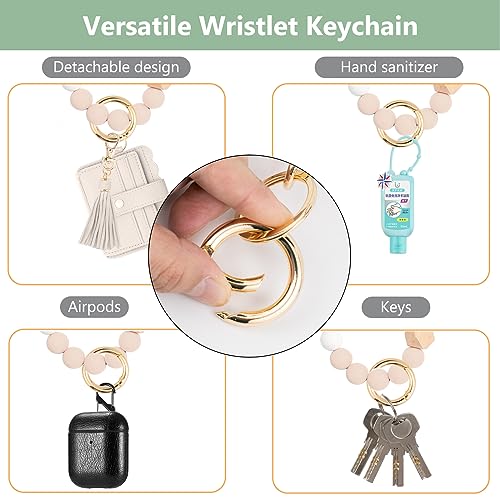 Image of Wristlet Wallet for Women with Keychain - RFID Card Holder Small Wallet Wristlet with Key Ring