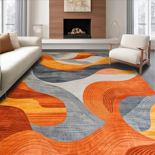 ODIKA Ultra Soft Area Rug 6x9, Chic Abstract Area Rug