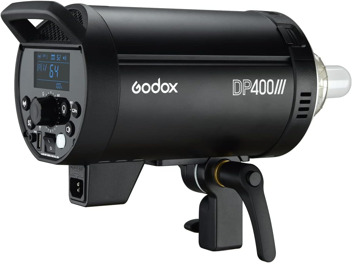 Godox DP400III Strobe Flash, 1/2000-1/800S Flash Duration, 1s Recycle Time, Built-in Godox X System, Compatible for Photography Strobe Light (110V)