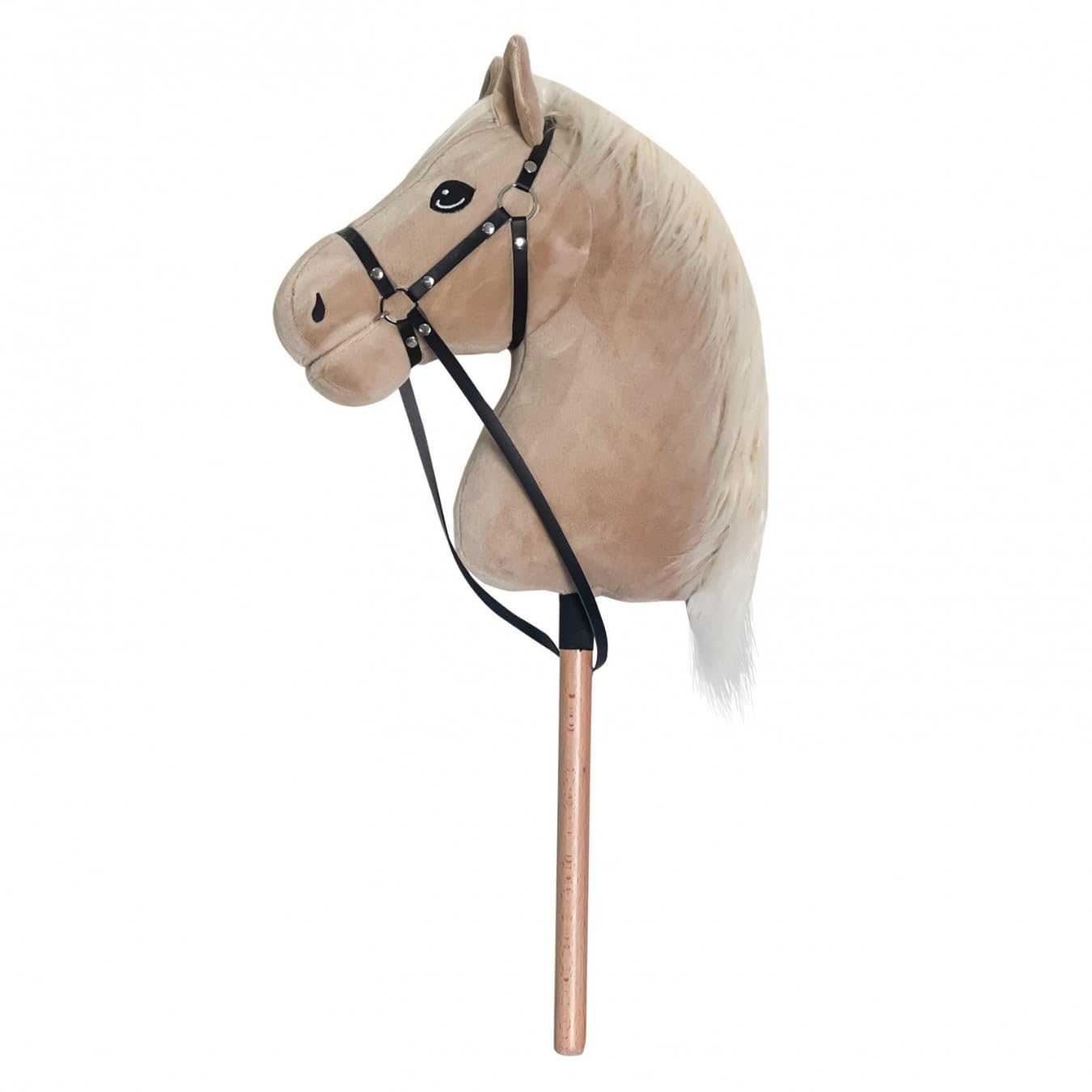 RL24 - Hobby Horse Pferde IRHFree Spirit von Imperial Riding – Steckenpferd – Spielpferd aus Plüsch mit Holzstock & kurzer Mähne – Stockpferd ohne Griffe & Rollen – Hobby Horsing – Beige