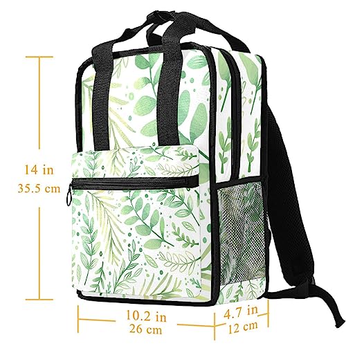 Sac à dos garçons motif feuilles vertes multicolore léger - 5
