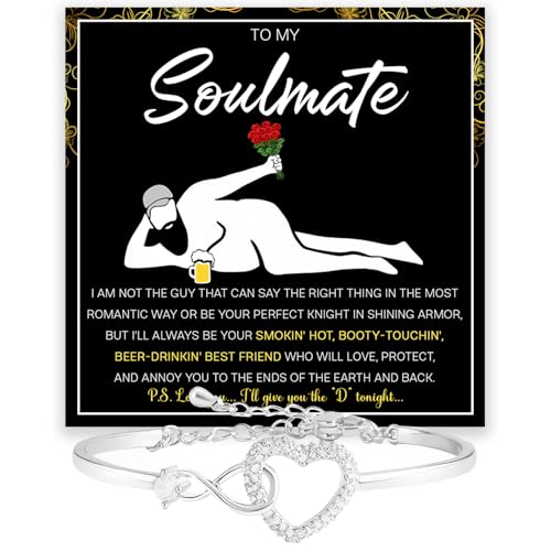 To My Soulmate Bracelet for Women from Husband – Cubic Zirconia Infinity Design with Sincere Message Card & Elegant Gift Box – Romantic and Funny Gift for Wife or Girlfriend on Birthday, Christmas4
