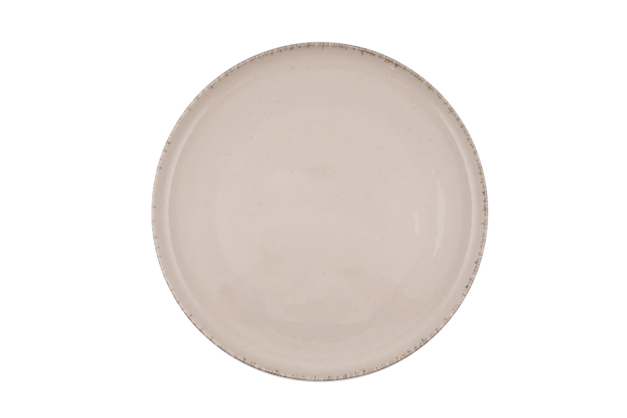 Elegancki 16-częściowy zestaw obiadowy, 100% porcelana, kremowy kolor, w zestawie 4 talerze serwisowe (24 cm), talerze deserowe (21 cm), talerze (20 cm), miski (15 cm), do mycia w zmywarce i sejf do