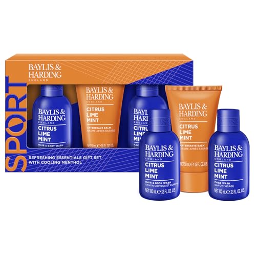 Baylis & Harding Citrus, Lime & Mint Men's Refreshing Essentials Trio Gift Set - Vegan Friendly (Pack of 1)