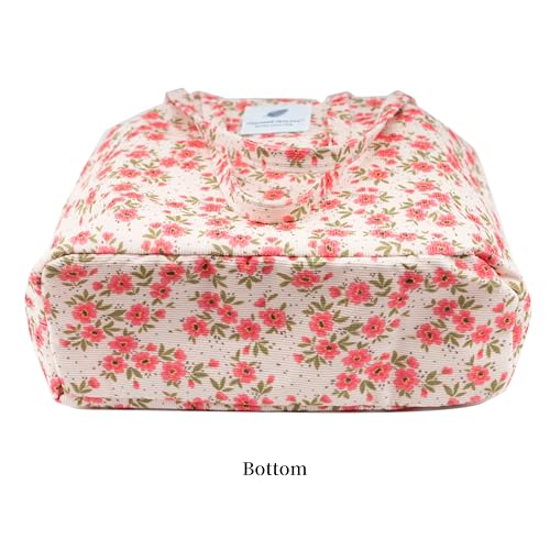 Image of Corduroy Tote Bag Cute Tote Bags for Women Shoulder Bag with Inner Pocket for Work Beach Travel and Shopping Grocery