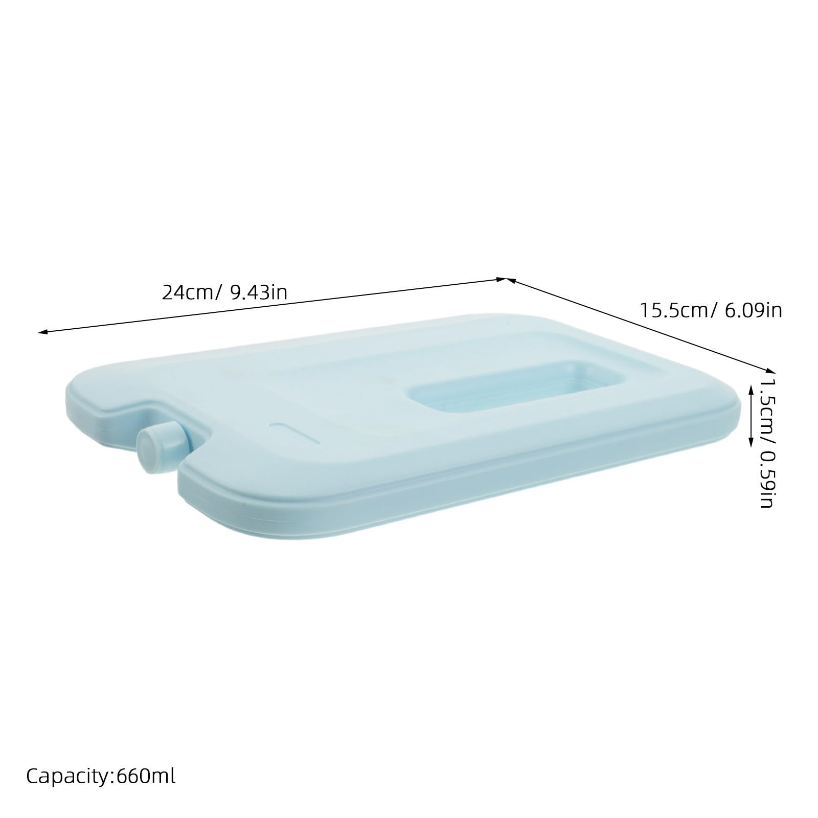 ULTECHNOVO 2 Pièces Boîte à Glaçons Réutilisable 660ml en PE Gel