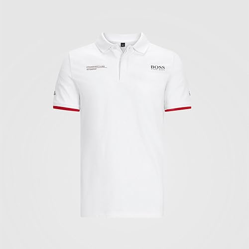 Porsche Motorsport Team Polo blanco para hombre con kit de automovilismo (3XL)