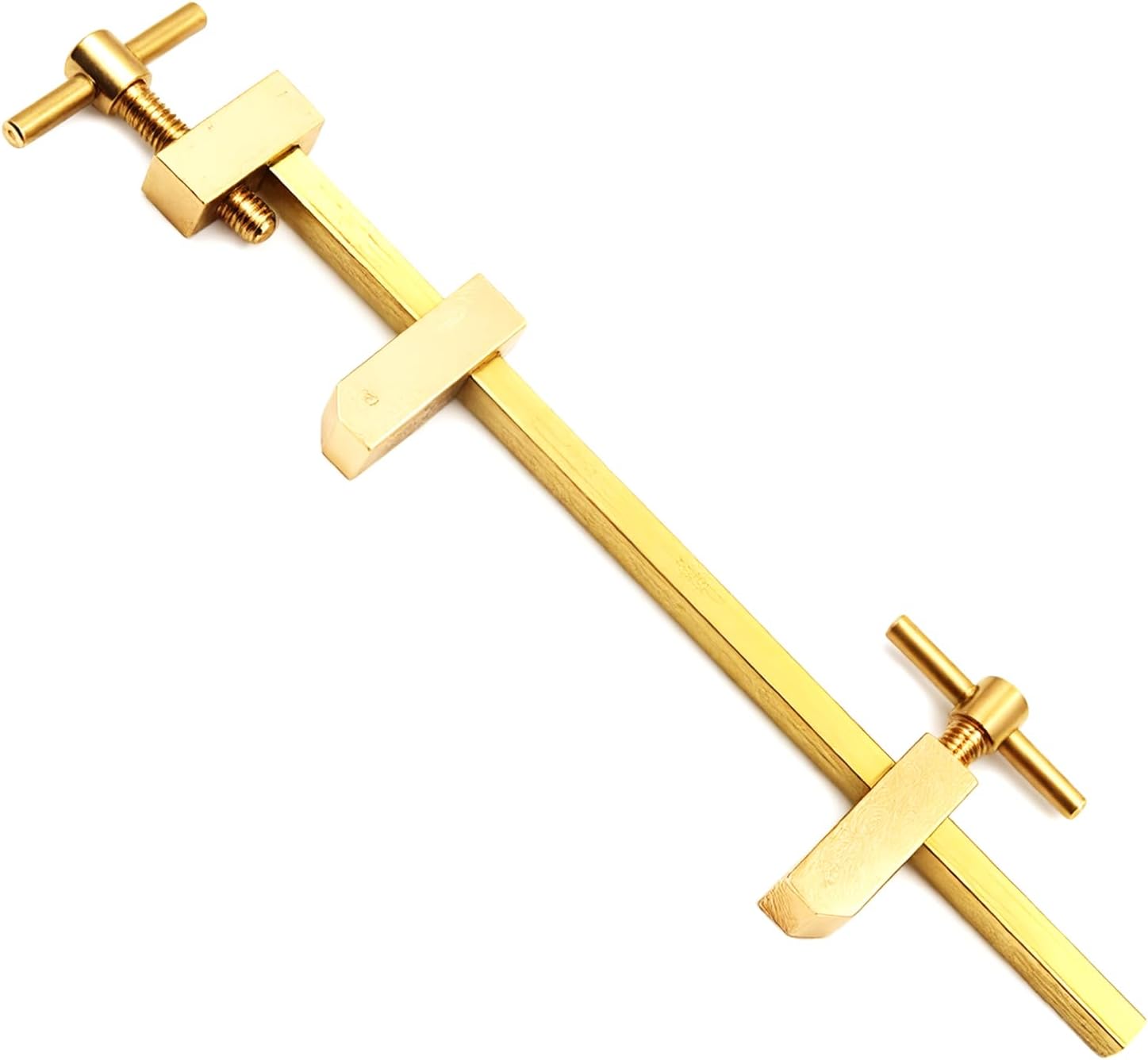 Chiloskit Solid Brass Miniature Bar Clamps Woodworking Clamps with Knurled Tightening Screws (120MM/4.7")