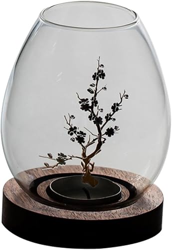 Contenedor de vela transparente de vidrio para velas, cubierta de vela artesanal de vidrio, accesorio de decoración de velas, contenedor de cubierta