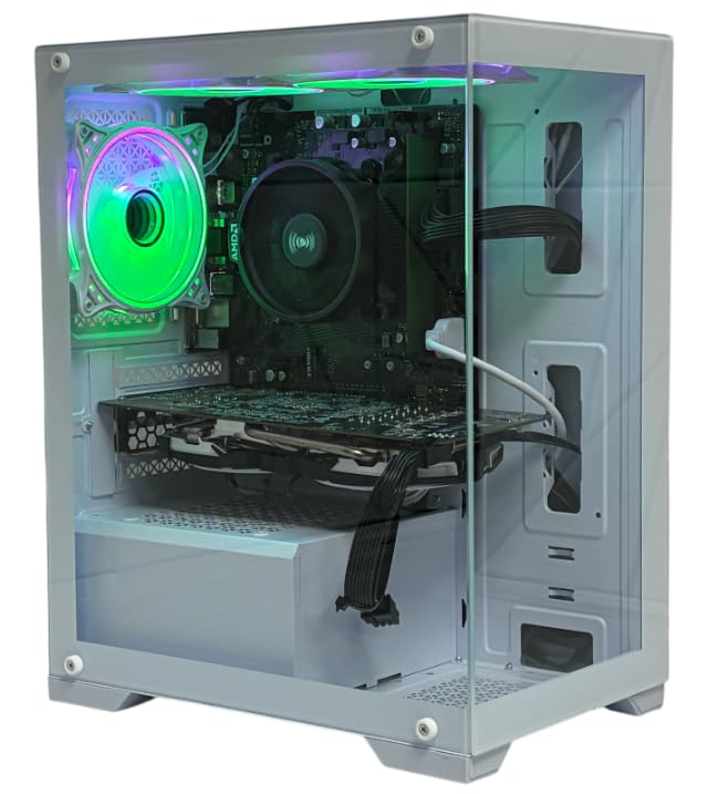 Blizzard Mini Gaming PC Desktop : AMD Ryzen 5 5500GT, GTX 1660 Super 6GB, 16GB RAM DDR4, 512GB SSD NVMe, 500W PSU 80+ Bronze, ARGB, Wi-Fi, Windows 11 Pro, White Case - Image 4