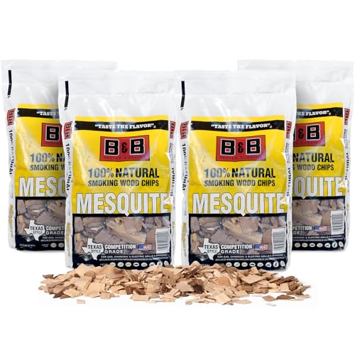 Shop Square Mesquite Smoker Wood Chips 4-Pack, 6-Pound Total