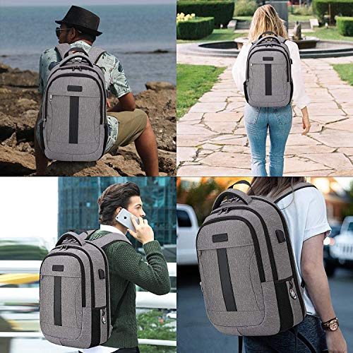 Image of 17Inch Laptop Backpack TSA Backpack with USB Charge Port Water Resistant Bookbag