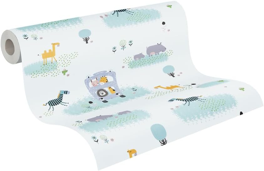 A.S. Création Wallpaper Animal Design - Multicolored - Mural Wallpaper 395.99in x 20.87in Made in Germany - 381141