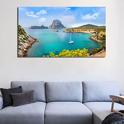 Paisaje sobre Lienzo,isla de Ibiza Impresión de cuadro de paisaje en lienzo Cover