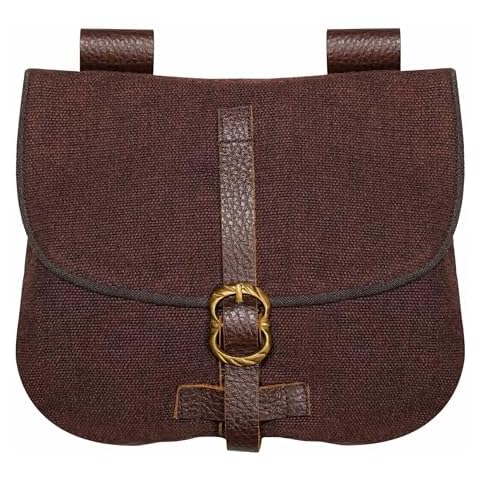 Mythrojan Medieval Jewelry Belt Pouch LARP Renaissance Waist Bag - Brown Cover