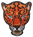 Cheetah Head Embroidery Patch Military Tactical Morale Patch Badges Emblem Applique Hook Patches for Clothes Backpack Accessories (color1)