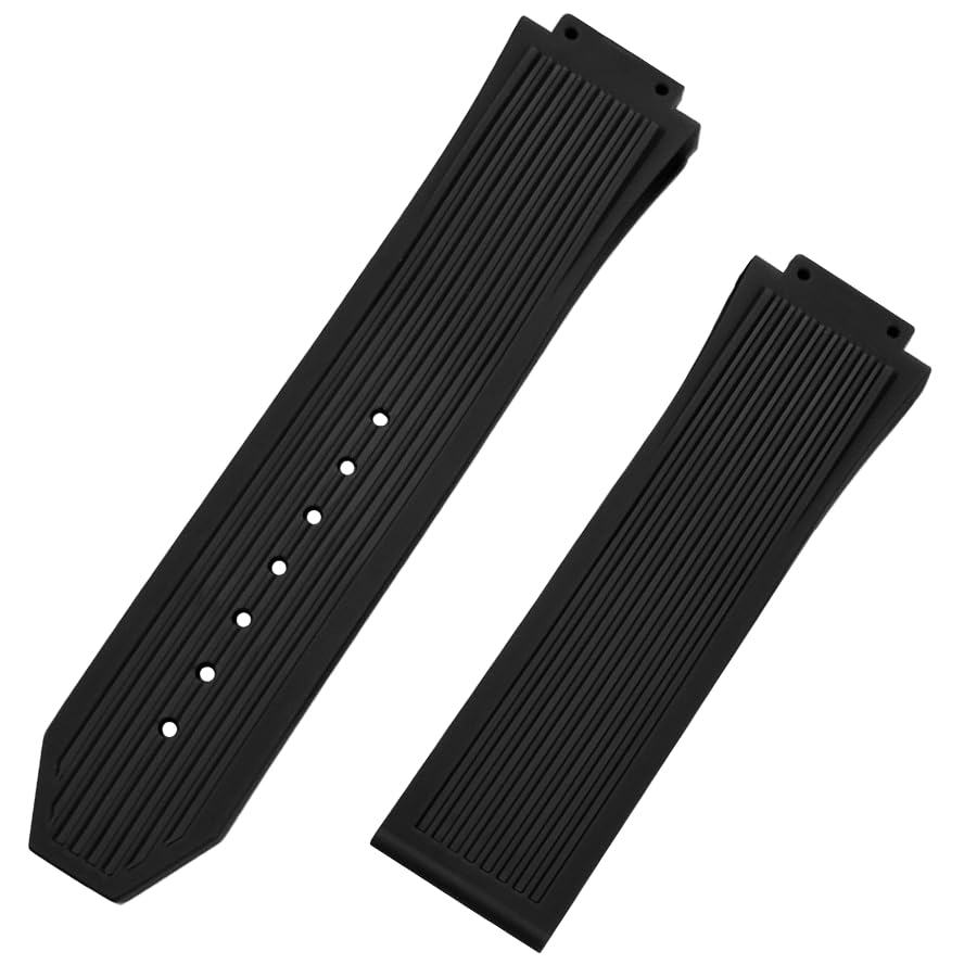 Bracelet montre Hublot Big Bang en silicone premium souple de rechange homme 17x26 mm
