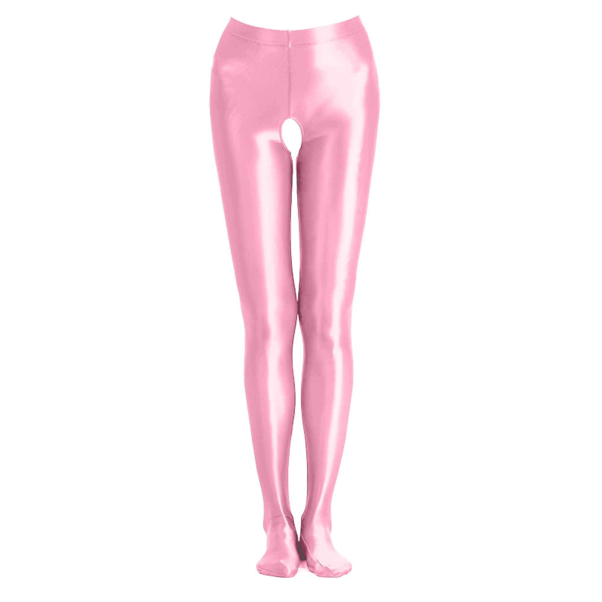 cloudmall Women Sexy Semi Opaque Pantyhose Running Tights Yoga Leggings Oil Shiny Stocking