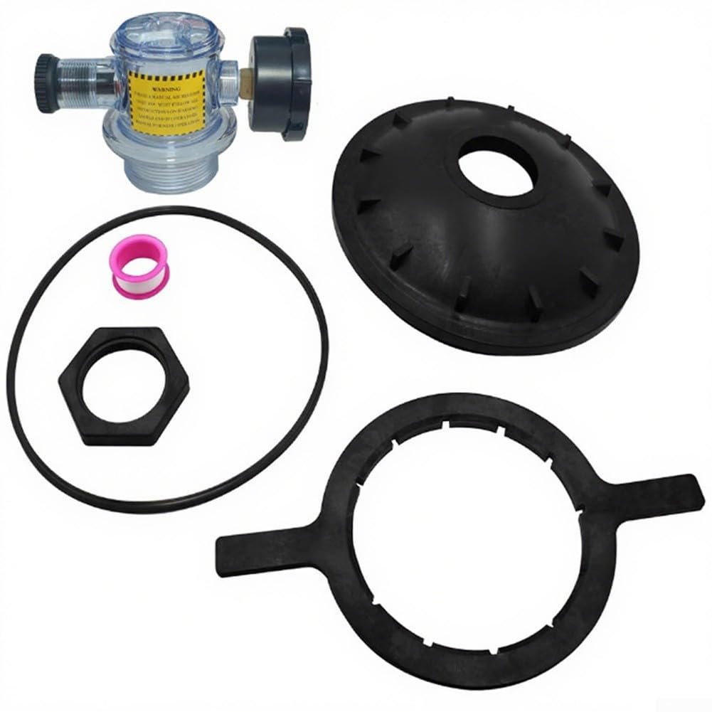 Kit di ricambio nero con chiusura filettata, con valvola di sicurezza dell'aria e misuratore Psi per Triton Ii Tr100 Tr140 C-3 Commercial Pool Spa Sistemi di filtraggio a sabbia Sostituzione del pezzo