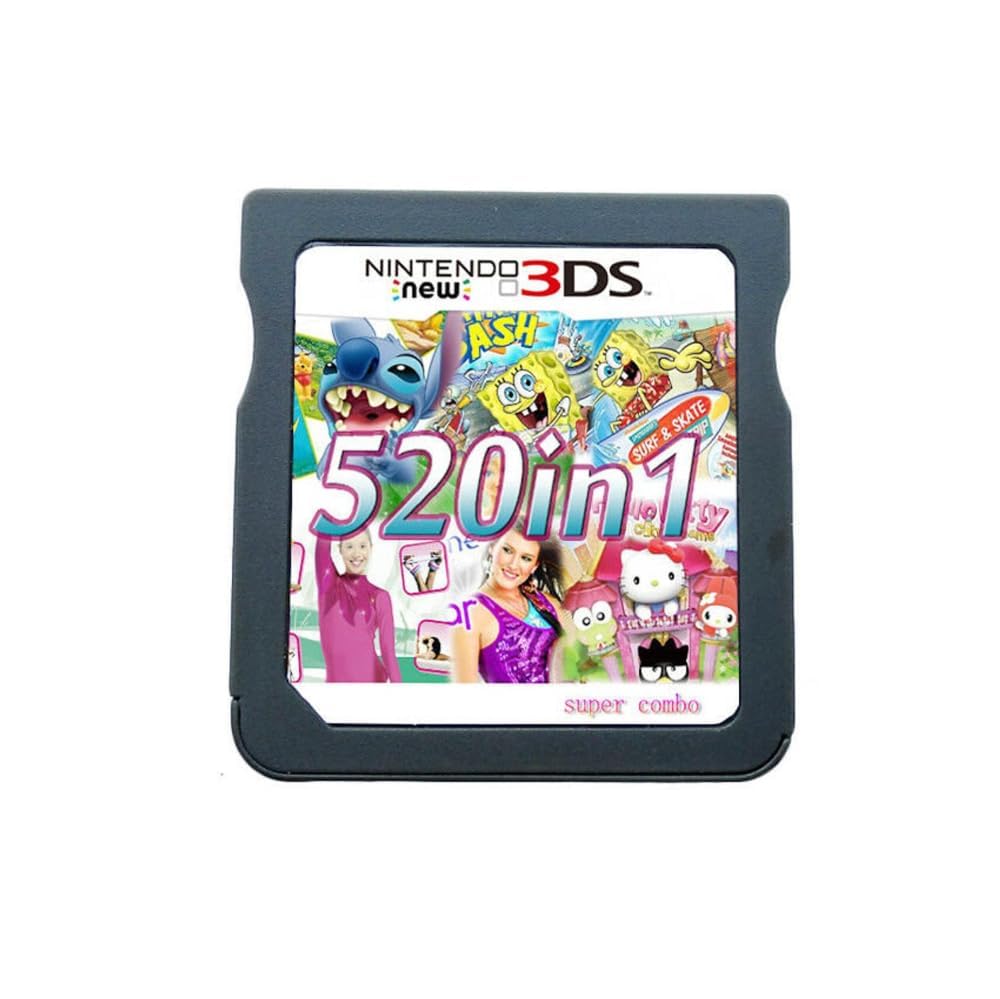 Super Cartridge Multi games 520 in 1 , Super Game Cartridge For NDS DS NDSL NDSi 3DS 3DS XL