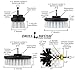 Interior Car Detailing Drill Brush Set - Soft Bristle Power Scrubber Attachments for Cleaning Car, Truck, Upholstery, Carpet, Leather, Seats, Wheels, Rims, Dash, Console, & Trim - Nylon Auto Scrubber