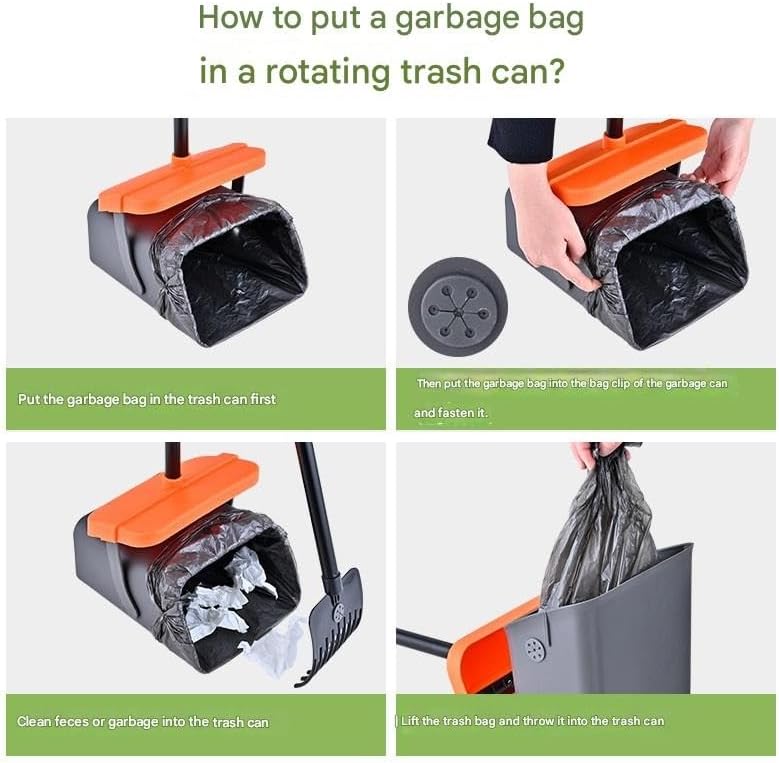 Portable Dog Pooper Scooper for Large and Small Dogs – Long Handle Waste Picker Set for Outdoor Pet Cleanup